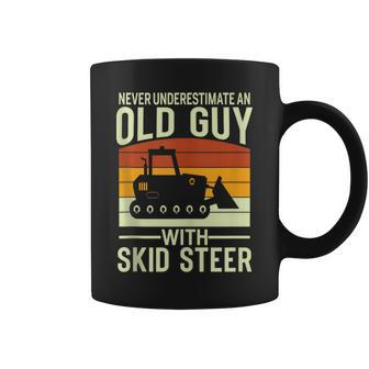 Never Underestimate Old Guy With A Skid Sr Construction Coffee Mug - Thegiftio UK
