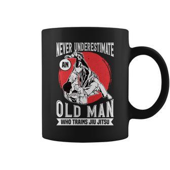 Never Underestimate An Old Guy Who Trains Jiu Jitsu Coffee Mug - Monsterry UK