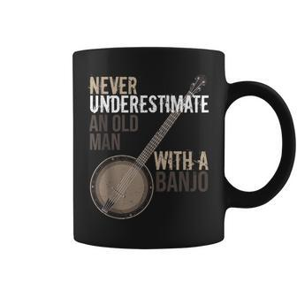 Never Underestimate An Old Man With A Banjo Music Instrument Coffee Mug - Thegiftio UK