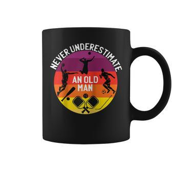 Never Underestimate An Old Man With A Basketball Pickleball Coffee Mug - Monsterry CA