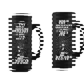 Never Underestimate An Old Man With A Bass Guitar Musician Coffee Mug | Seseable UK