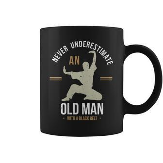 Never Underestimate An Old Man With A Black Belt Karate Coffee Mug - Monsterry UK