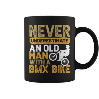 Never Underestimate An Old Man With A Bmx Bike Cycling Coffee Mug | Mazezy