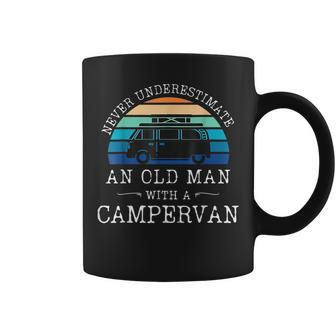 Never Underestimate And Old Man With A Campervan Coffee Mug - Thegiftio UK