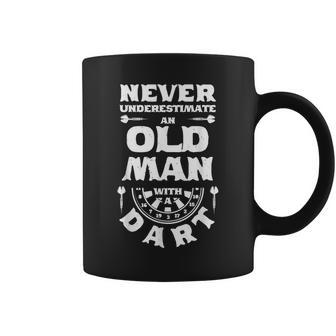 Never Underestimate An Old Man With A Dart Darts Coffee Mug - Thegiftio UK