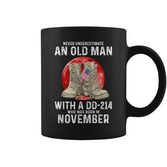 Never Underestimate An Old Man With A Dd-214 November Coffee Mug | Mazezy DE