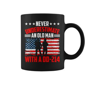 Never Underestimate An Old Man With A Dd214 Veterans Day Coffee Mug | Mazezy AU