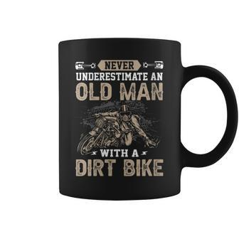 Never Underestimate An Old Man With A Dirt Bike Talent Coffee Mug - Monsterry DE