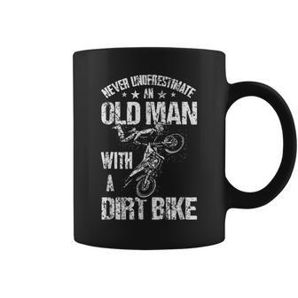 Never Underestimate An Old Man With A Dirt Bike Motocross Coffee Mug | Mazezy