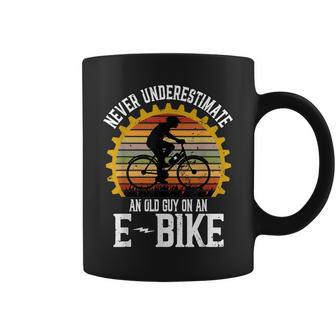 Never Underestimate An Old Man On An Ebike Pedelec E-Bike Coffee Mug | Mazezy