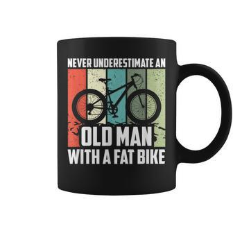Never Underestimate An Old Man With A Fat Bike Cycling Coffee Mug | Mazezy
