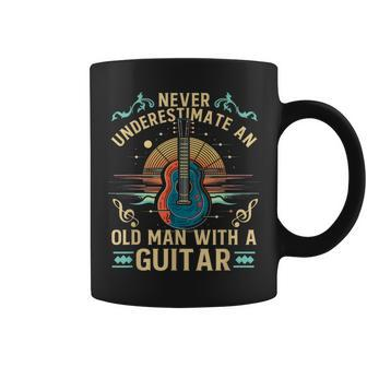 Never Underestimate An Old Man With A Guitar Acoustic Player Coffee Mug - Monsterry DE