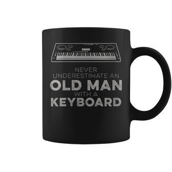Never Underestimate An Old Man With A Keyboard Humor Coffee Mug - Monsterry AU