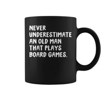 Never Underestimate An Old Man That Plays Board Games Coffee Mug - Monsterry