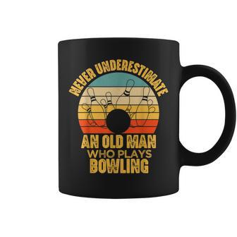 Never Underestimate An Old Man Who Plays Bowling Coffee Mug | Mazezy