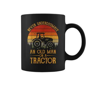 Never Underestimate An Old Man With A Tractor Farmers Coffee Mug - Thegiftio UK