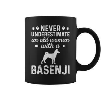 Never Underestimate An Old Woman With Basenji Dog Grandma Coffee Mug | Mazezy AU