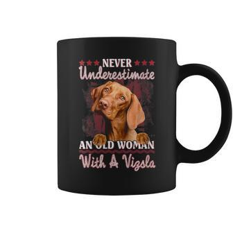 Never Underestimate An Old Woman With A Vizsla Coffee Mug - Seseable