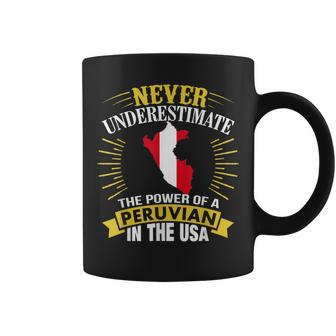 Never Underestimate The Power Of A Peruvian In Usa Coffee Mug - Thegiftio UK