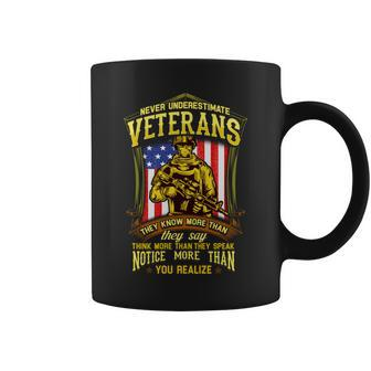 Never Underestimate A Veteran Military Coffee Mug - Thegiftio UK