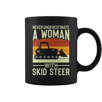 Never Underestimate A Woman With A Skid Sr Construction Coffee Mug - Thegiftio UK