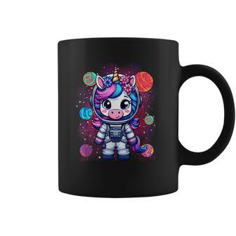 Unicorn Astronaut Cute Space Suit Galaxy Planet Girls Coffee Mug - Seseable