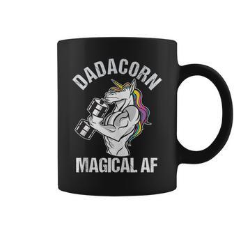 Unicorn Dad Dadacorn Muscle Strong Unicorn Dad Coffee Mug - Monsterry
