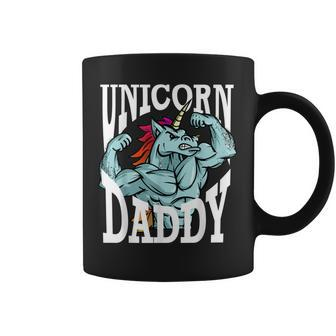 Unicorn Daddy Unicorn Muscle Gym Dad Coffee Mug | Crazezy
