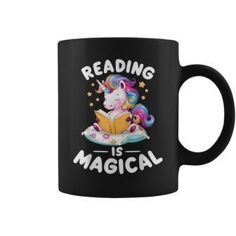 Unicorn Teacher Reading Is Magical Book Coffee Mug - Seseable