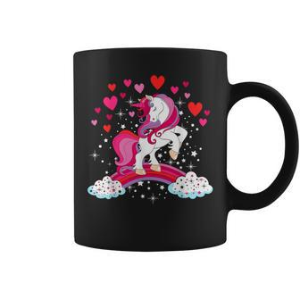 Unicorn Valentines Day Toddler Girl Love Heart Rainbow Coffee Mug - Thegiftio UK