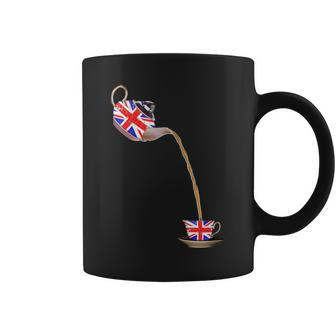 Union Jack Flag Of The United Kingdom Teapot And Teacup Coffee Mug - Seseable