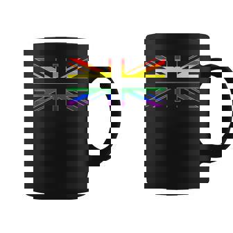 Union Jack Lgbtq Gay Pride Rainbow Flag Uk United Kingdom Coffee Mug - Thegiftio
