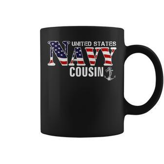 United States Flag American Navy Cousin Veteran Day Coffee Mug - Monsterry UK