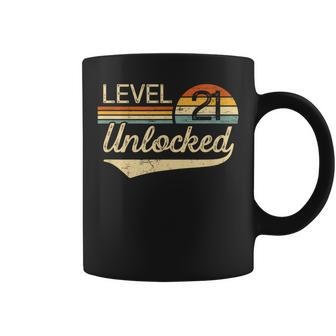 Unlocked Level 21 Vintage 21St Birthday Coffee Mug - Monsterry UK