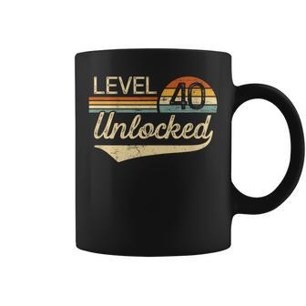 Unlocked Level 40 Vintage 40Th Birthday Coffee Mug - Monsterry CA