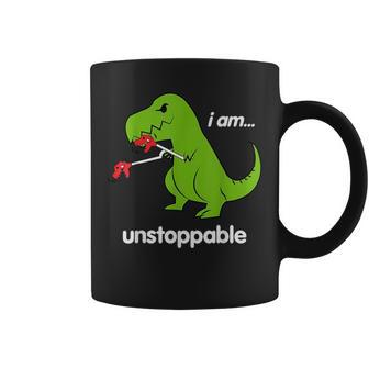 I Am Unstoppable T-Rex Dinosaur Dino Cool Cute Humor Coffee Mug - Monsterry