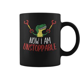 Now I Am Unstoppable Trex Dino Claws Dinosaur Coffee Mug - Monsterry