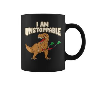 I Am Unstoppable Trex Short Dinosaur Arms Joke Coffee Mug - Monsterry