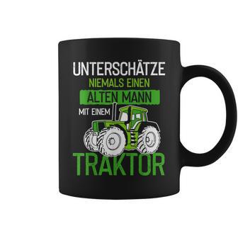 Unterschätze Niemals Einen Alten Mann Mit Einem Traktor Opa Tassen - Geschenkecke