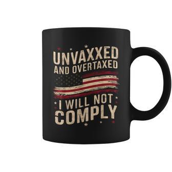 Unvaxxed And Overtaxed Vintage Coffee Mug - Monsterry UK