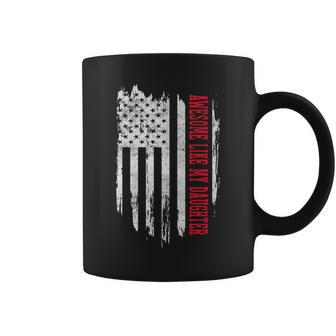 Us American Flag Awesome Like My Daughter Father's Day Dad Coffee Mug - Thegiftio UK
