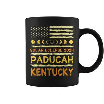Us Flag America Total Solar Eclipse 2024 In Paducah Kentucky Coffee Mug - Monsterry