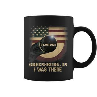 Us Flag Total Solar Eclipse Greensburg Indiana In Coffee Mug - Seseable