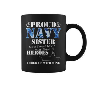 Us Military Proud Navy Sister For Men Or Women Coffee Mug - Monsterry