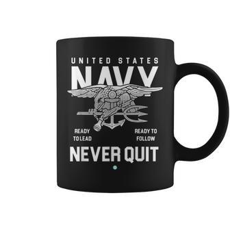 Us Navy Never Quit Proud Seals Team Veteran Coffee Mug - Monsterry DE