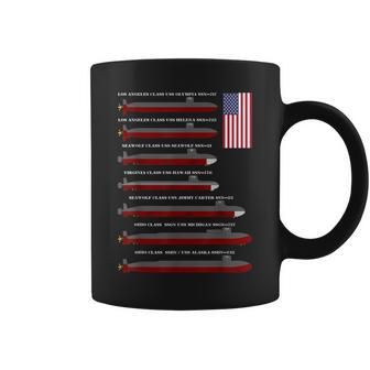 Us Navy Submarines American Nuclear Subs Flag Coffee Mug - Monsterry