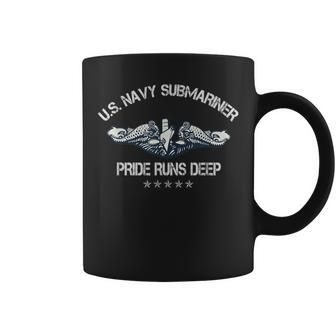 Us Navy Veteran Submariner Pride Runs Deep Flag Vintage Coffee Mug - Monsterry