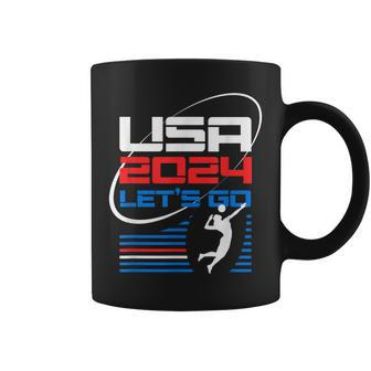 Usa 2024 United States American Sport 2024 Volleyball Coffee Mug | Mazezy AU