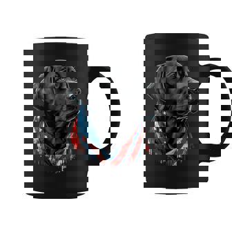 Usa 4Th Of July Black Patriotic American Labrador Retriever Coffee Mug - Monsterry