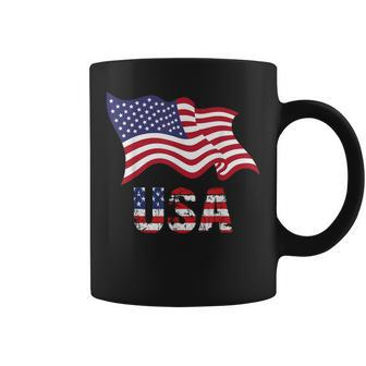 Usa Flag American United States Of America 4Th Of July Coffee Mug - Monsterry